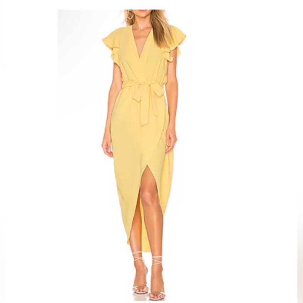Amanda Uprichard Martinique Yellow High Low Dress